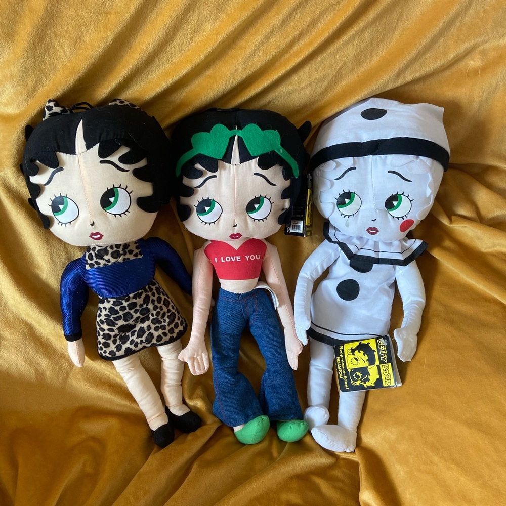 Three Collectable Betty Boop Dolls